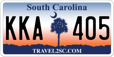 SC license plate KKA405