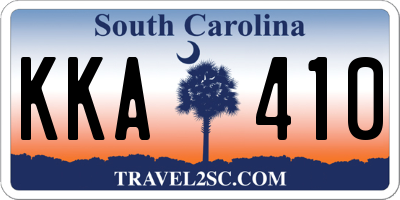 SC license plate KKA410