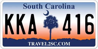 SC license plate KKA416