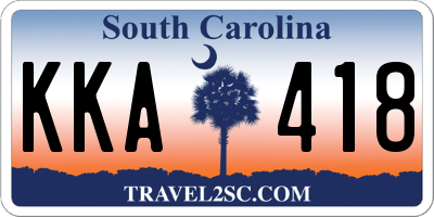 SC license plate KKA418