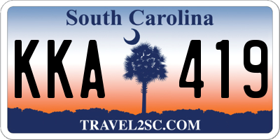 SC license plate KKA419