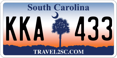 SC license plate KKA433