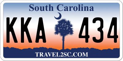 SC license plate KKA434