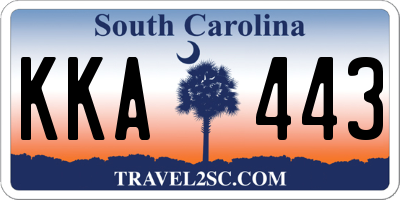 SC license plate KKA443