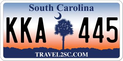 SC license plate KKA445