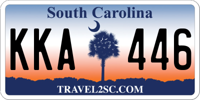 SC license plate KKA446