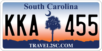 SC license plate KKA455