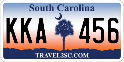 SC license plate KKA456