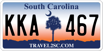 SC license plate KKA467