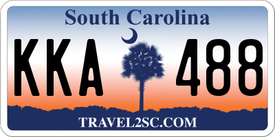 SC license plate KKA488