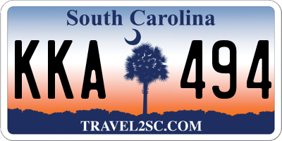 SC license plate KKA494