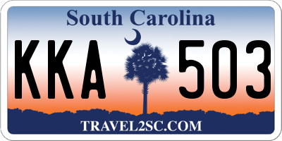 SC license plate KKA503