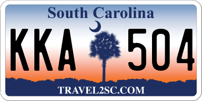 SC license plate KKA504