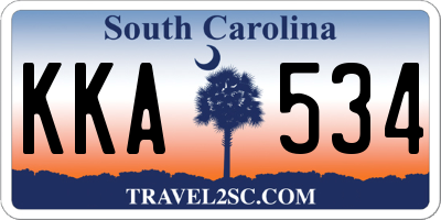 SC license plate KKA534