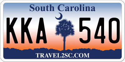 SC license plate KKA540