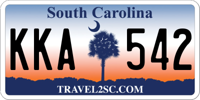 SC license plate KKA542