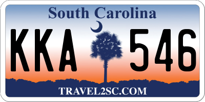 SC license plate KKA546