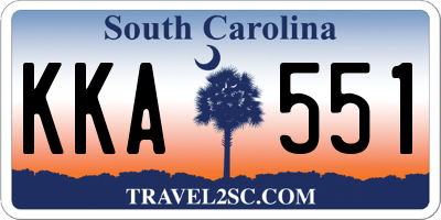 SC license plate KKA551