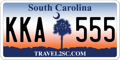 SC license plate KKA555
