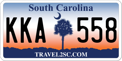 SC license plate KKA558