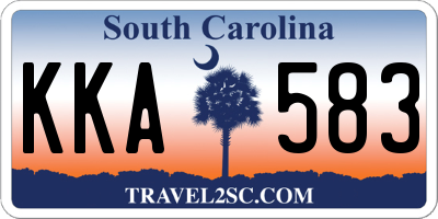 SC license plate KKA583