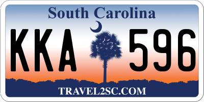 SC license plate KKA596