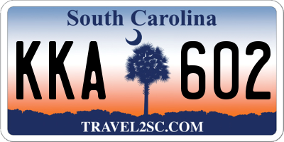 SC license plate KKA602