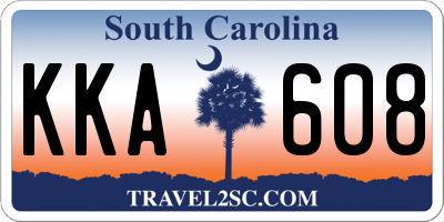 SC license plate KKA608
