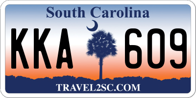 SC license plate KKA609