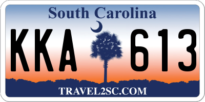 SC license plate KKA613