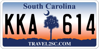 SC license plate KKA614