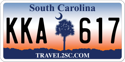SC license plate KKA617