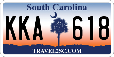 SC license plate KKA618