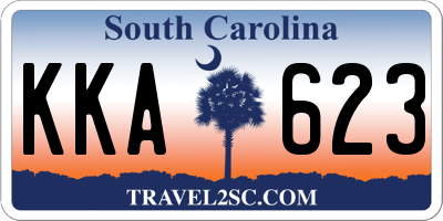 SC license plate KKA623