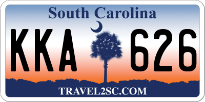 SC license plate KKA626