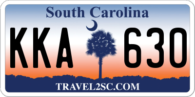 SC license plate KKA630