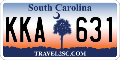 SC license plate KKA631