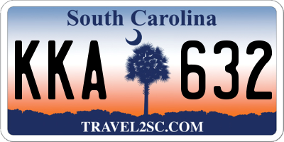 SC license plate KKA632