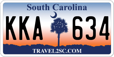 SC license plate KKA634