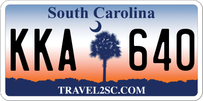 SC license plate KKA640