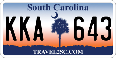 SC license plate KKA643