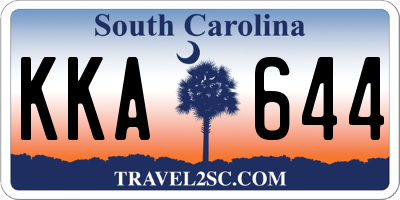 SC license plate KKA644