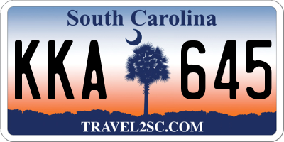 SC license plate KKA645
