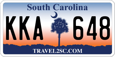 SC license plate KKA648