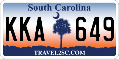 SC license plate KKA649