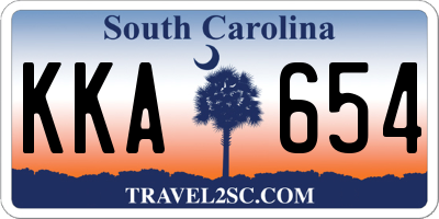 SC license plate KKA654
