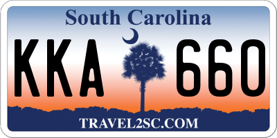 SC license plate KKA660