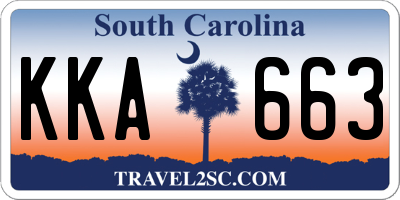 SC license plate KKA663