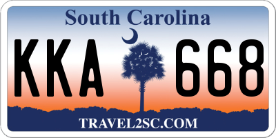 SC license plate KKA668