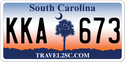 SC license plate KKA673